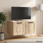 vidaXL Nástenná TV skrinka Nástenný Dub sonoma 59,5 x 41 x 30 cm – Obrázok 4