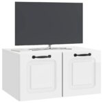 vidaXL Nástenná TV skrinka Biela s vysokým leskom 59,5 x 41 x 30 cm – Obrázok 3