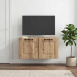 vidaXL Nástenná TV skrinka Nástenný Dub artisan 59,5 x 41 x 30 cm – Obrázok 4