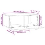 vidaXL Nástenná TV skrinka Nástenný Dub sonoma 78,5 x 41 x 30 cm – Obrázok 10
