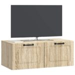 vidaXL Nástenná TV skrinka Nástenný Dub sonoma 78,5 x 41 x 30 cm – Obrázok 3