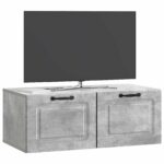 vidaXL Nástenná TV skrinka Nástenný Betónovo sivá 78,5 x 41 x 30 cm – Obrázok 3