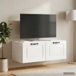 vidaXL Nástenná TV skrinka Biela s vysokým leskom 78,5 x 41 x 30 cm – Obrázok 4