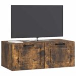 vidaXL Nástenná TV skrinka Nástenný Dymový dub 78,5 x 41 x 30 cm – Obrázok 3