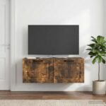 vidaXL Nástenná TV skrinka Nástenný Dymový dub 78,5 x 41 x 30 cm – Obrázok 4