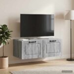 vidaXL Nástenná TV skrinka Nástenný Sivá sonoma 78,5 x 41 x 30 cm – Obrázok 4