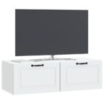 vidaXL Nástenná TV skrinka Biela 98 x 41 x 30 cm Kompozitné drevo – Obrázok 3