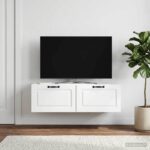 vidaXL Nástenná TV skrinka Biela 98 x 41 x 30 cm Kompozitné drevo – Obrázok 4
