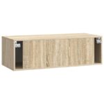 vidaXL Nástenná TV skrinka Dub sonoma 98 x 41 x 30 cm Kompozitné drevo – Obrázok 8