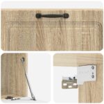 vidaXL Nástenná TV skrinka Dub sonoma 98 x 41 x 30 cm Kompozitné drevo – Obrázok 9