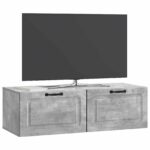 vidaXL Nástenná TV skrinka Nástenný Betónovo sivá 98 x 41 x 30 cm – Obrázok 3