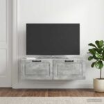 vidaXL Nástenná TV skrinka Nástenný Betónovo sivá 98 x 41 x 30 cm – Obrázok 4