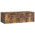 vidaXL Nástenná TV skrinka Dymový dub 98 x 41 x 30 cm Kompozitné drevo – Obrázok 2