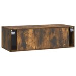 vidaXL Nástenná TV skrinka Dymový dub 98 x 41 x 30 cm Kompozitné drevo – Obrázok 8