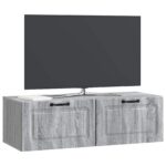 vidaXL Nástenná TV skrinka Nástenný Sivá sonoma 98 x 41 x 30 cm – Obrázok 3