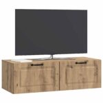 vidaXL Nástenná TV skrinka Nástenný Dub artisan 98 x 41 x 30 cm – Obrázok 3