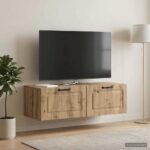 vidaXL Nástenná TV skrinka Nástenný Dub artisan 98 x 41 x 30 cm – Obrázok 4