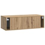 vidaXL Nástenná TV skrinka Nástenný Dub artisan 98 x 41 x 30 cm – Obrázok 8