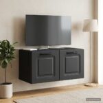 vidaXL Nástenná TV skrinka Čierna 59,5 x 31 x 30 cm Kompozitné drevo – Obrázok 4