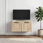 vidaXL Nástenná TV skrinka Nástenný Dub sonoma 59,5 x 31 x 30 cm – Obrázok 4