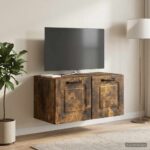 vidaXL Nástenná TV skrinka Nástenný Dymový dub 59,5 x 31 x 30 cm – Obrázok 4