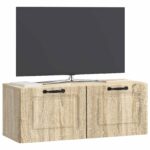 vidaXL Nástenná TV skrinka Nástenný Dub sonoma 78,5 x 31 x 30 cm – Obrázok 3