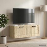 vidaXL Nástenná TV skrinka Nástenný Dub sonoma 78,5 x 31 x 30 cm – Obrázok 4