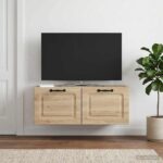 vidaXL Nástenná TV skrinka Nástenný Betónovo sivá 78,5 x 31 x 30 cm