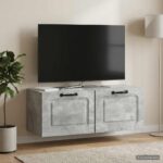 vidaXL Nástenná TV skrinka Nástenný Betónovo sivá 78,5 x 31 x 30 cm – Obrázok 4