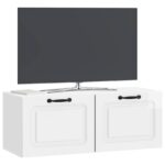 vidaXL Nástenná TV skrinka Biela s vysokým leskom 78,5 x 31 x 30 cm – Obrázok 3