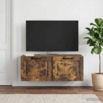 vidaXL Nástenná TV skrinka Nástenný Dymový dub 78,5 x 31 x 30 cm – Obrázok 4