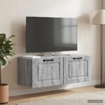 vidaXL Nástenná TV skrinka Nástenný Sivá sonoma 78,5 x 31 x 30 cm – Obrázok 4