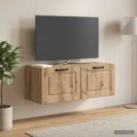 vidaXL Nástenná TV skrinka Nástenný Dub artisan 78,5 x 31 x 30 cm