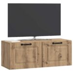 vidaXL Nástenná TV skrinka Nástenný Dub artisan 78,5 x 31 x 30 cm – Obrázok 3