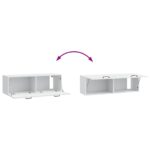 vidaXL Nástenná TV skrinka Biela 98 x 31 x 30 cm Kompozitné drevo – Obrázok 10