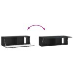 vidaXL Nástenná TV skrinka Čierna 98 x 31 x 30 cm Kompozitné drevo – Obrázok 10