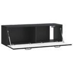 vidaXL Nástenná TV skrinka Čierna 98 x 31 x 30 cm Kompozitné drevo – Obrázok 5