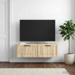 vidaXL Nástenná TV skrinka Dub sonoma 98 x 31 x 30 cm Kompozitné drevo