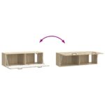 vidaXL Nástenná TV skrinka Dub sonoma 98 x 31 x 30 cm Kompozitné drevo – Obrázok 10