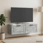 vidaXL Nástenná TV skrinka Nástenný Betónovo sivá 98 x 31 x 30 cm – Obrázok 4