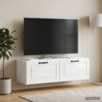 vidaXL Nástenná TV skrinka Biela s vysokým leskom 98 x 31 x 30 cm