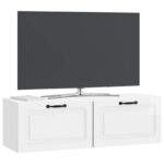 vidaXL Nástenná TV skrinka Biela s vysokým leskom 98 x 31 x 30 cm – Obrázok 3