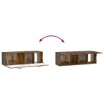 vidaXL Nástenná TV skrinka Dymový dub 98 x 31 x 30 cm Kompozitné drevo – Obrázok 10