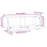 vidaXL Nástenná TV skrinka Dymový dub 98 x 31 x 30 cm Kompozitné drevo – Obrázok 12