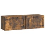 vidaXL Nástenná TV skrinka Dymový dub 98 x 31 x 30 cm Kompozitné drevo – Obrázok 2