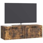 vidaXL Nástenná TV skrinka Dymový dub 98 x 31 x 30 cm Kompozitné drevo – Obrázok 3