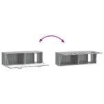 vidaXL Nástenná TV skrinka Nástenný Sivá sonoma 98 x 31 x 30 cm – Obrázok 10
