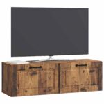 vidaXL Nástenná TV skrinka Nástenný Staré drevo 98 x 31 x 30 cm – Obrázok 3