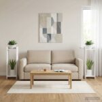 vidaXL Stojan na rastliny s poličkou 2 pcs Biely 30 x 30 x 100 cm