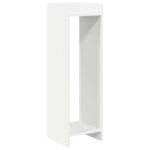vidaXL Stojan na rastliny s poličkou 2 pcs Biely 30 x 30 x 100 cm – Obrázok 5
